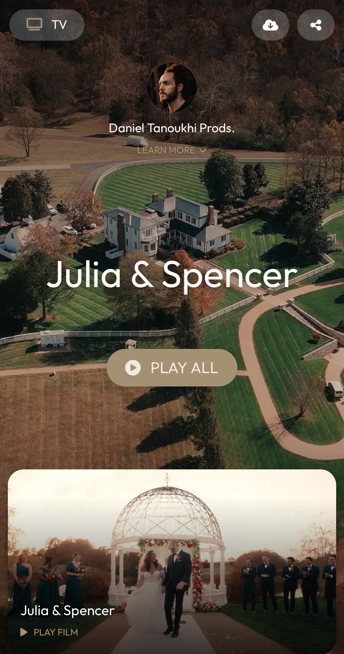 Online film gallery on a phone